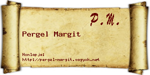 Pergel Margit névjegykártya